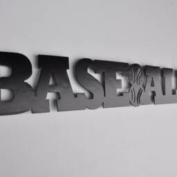 Baseball Word Metal Sign & Wall Decor - thumbnail 3
