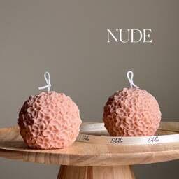 Handmade Soy Wax Ball Candle - Decorative Unscented - thumbnail 2