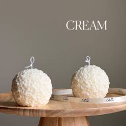 Handmade Soy Wax Ball Candle - Decorative Unscented - thumbnail 3