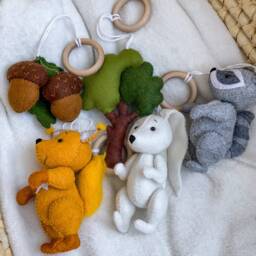 Baby Play Gym, Wooden Activity Forest Gym Toys, Woodland Hanging Baby New Mom Gift, Toys - thumbnail 4