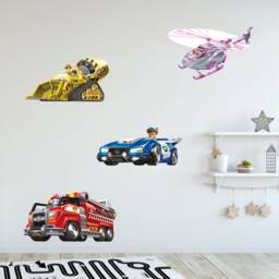 Paw Patrol Movie Pups Vehicles Wall Sticker Set - thumbnail 1