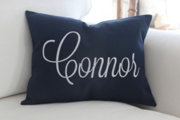 Personalized Name Pillow - Couple Cover Baby Gift Wedding Custom Nursery Hostess - thumbnail 1