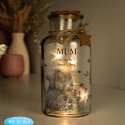 Personalised Me To You Floral Led Glass Jar - Perfect Gift For Mother's Day - thumbnail 2