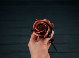 6Th Anniversary Gift, Iron Anniversary, Mother Gift From Daughter, Forged Sculpture, 11Th - thumbnail 1