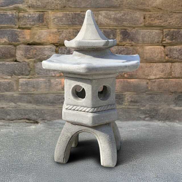 Concrete Lantern Pagoda Ornament Chinese Stone Sculpture Handmade Cement Statue Zen Garden Decor Oriental Figurine Front Door Art - image 1