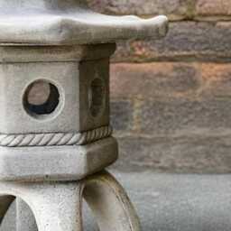 Concrete Lantern Pagoda Ornament Chinese Stone Sculpture Handmade Cement Statue Zen Garden Decor Oriental Figurine Front Door Art - thumbnail 4
