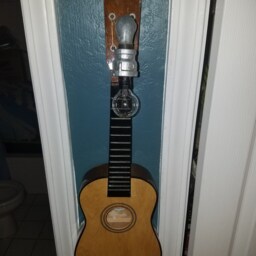 Upcycled Ukulele Wall Lamp Industrial Decorative Lighting - thumbnail 2