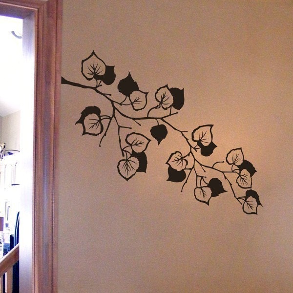 Ivy Branch Decal, Vine With Leaves Vinyl Wall Art Design, Bedroom Decor - image 1