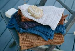 Linen Waffle Bath Towels, Natural Waffle Towels For Sauna, Gym, Organic Towel Hand, Face Set Bath, Super Absorbent Ecofriendly Towels
