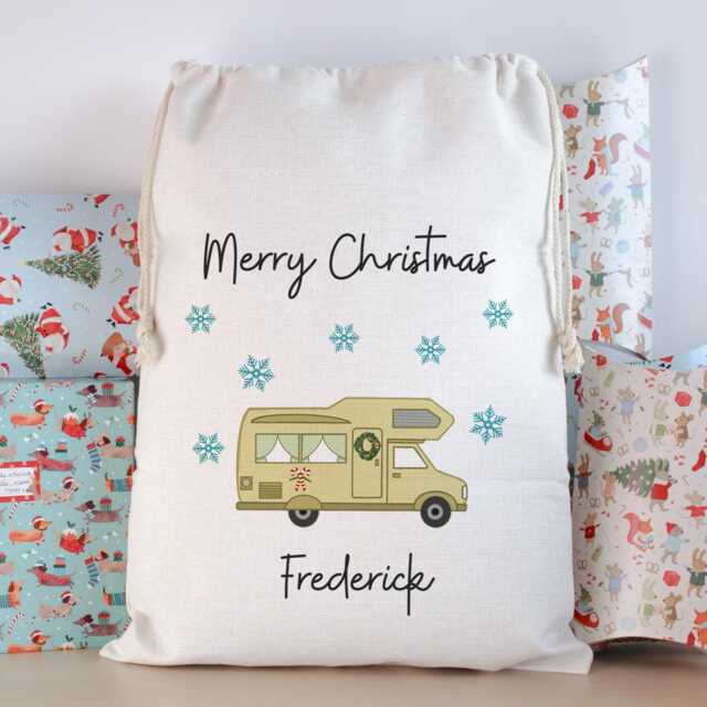 Personalised Motorhome Christmas Sack Or Stocking - Rv Campervan Gift - image 1