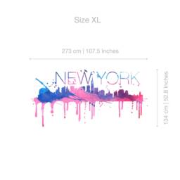 New York City Skyline Wall Art, Nyc Decor, Cityscape Decal, Office Travel Modern Urban Skunyskwatst - thumbnail 4