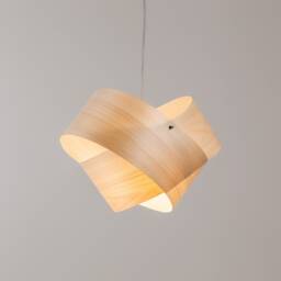Wood Veneer Pendant Light Designer Lamp - thumbnail 2