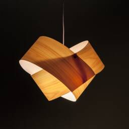 Wood Veneer Pendant Light Designer Lamp - thumbnail 3