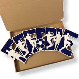 Wooden Football Name Sign - Plaque Personalised Custom Decor Theme Soccer Wall Art - thumbnail 2