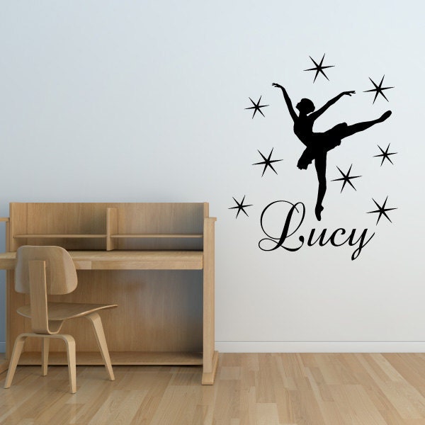 Custom Personalized Name & Dance Ballet Wall Decal Sticker Decor 02 - image 1
