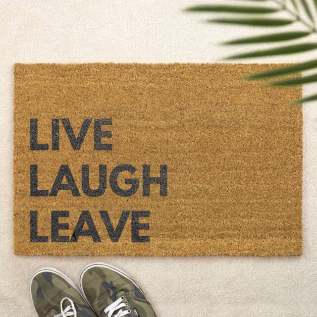 Live Laugh Leave Brush Door Mat Front Custom Printed Funny Doormat First Home Family Gift Couples - image 1