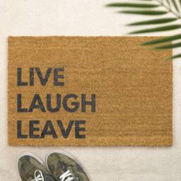 Live Laugh Leave Brush Door Mat Front Custom Printed Funny Doormat First Home Family Gift Couples - thumbnail 1