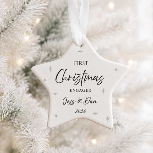 Personalised Engagement Christmas Ornament First Engaged Keepsake - image 1