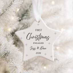 Personalised Engagement Christmas Ornament First Engaged Keepsake - thumbnail 2
