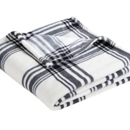 Monogrammed Fleece Blanket Personalized Plaid Throw, Cozy Home Decor - thumbnail 3