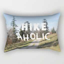 Hikeaholic, Pillow Home Decor, Green, Modern, Hiking, Cotton, Linen, Throw Pillow, Decorative Pillow, Interior Design, Dorm Decor - thumbnail 2