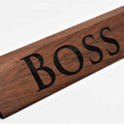 Personalized Wooden Desk Name Plates 10 Inch Solid Walnut Wood, Custom Engraved With The Text Of Your Choice Wooden Sign - thumbnail 3