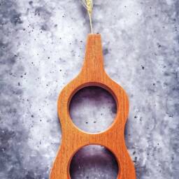 Guitar-Body Mahogany Vase - Mid-Century - thumbnail 2