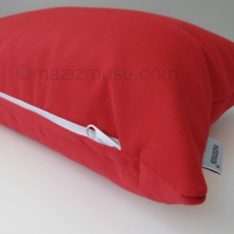 Jockey Red Sunbrella?? Outdoor Pillow Cover, Decorative Cherry Throw Cushions For Porch & Patio Chairs, Nautical Decor, Mazizmuse - thumbnail 2