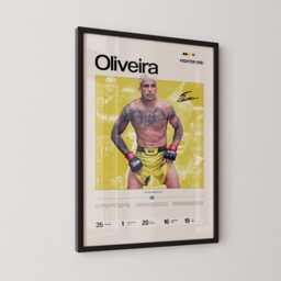 Charles Oliveira Poster, Ufc Inspired Mma Wall Art, Fighter Legacy Print, Do Bronx Combat Sports Gym Decor Gift - thumbnail 3