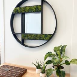 Large Round Moss Mirror Rainforest Wall Decor - 30 Inch - thumbnail 4