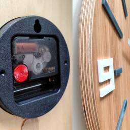 Wood Clock Large Wall Unique Oak Clocks Marco Gray White 100% Natural - thumbnail 3