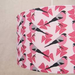 Bullfinch Print Lampshade - Handmade Contemporary Home Lighting - thumbnail 3