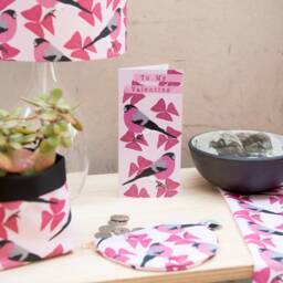 Bullfinch Print Lampshade - Handmade Contemporary Home Lighting - thumbnail 4
