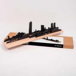 Bilbao Skyline Diorama 3D Acrylic & Elm Wood Cityscape