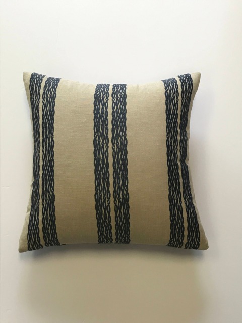 Modern Embroidered Stripethrow Pillow Cover - image 1