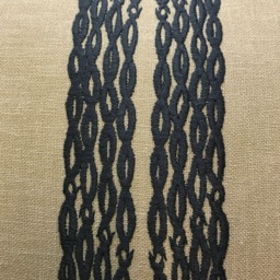 Modern Embroidered Stripethrow Pillow Cover - thumbnail 2