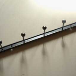 Industrial Steel Coat Rack - Wall-Mounted Hook Rail Minimalist Loft Hallway - thumbnail 2