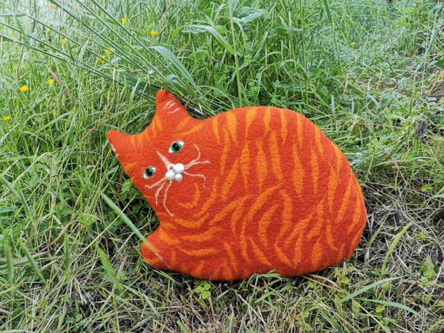 Orange Cat Pillow - image 1