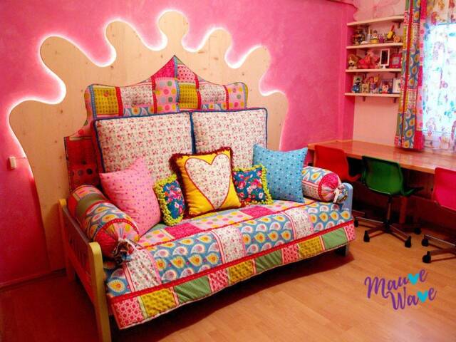 Large Floor Pillow, Floral Polka Dot Square Box Large Flower Power, Dot, Cushion - image 1