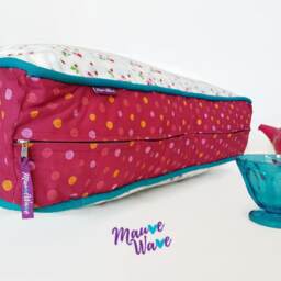 Large Floor Pillow, Floral Polka Dot Square Box Large Flower Power, Dot, Cushion - thumbnail 3