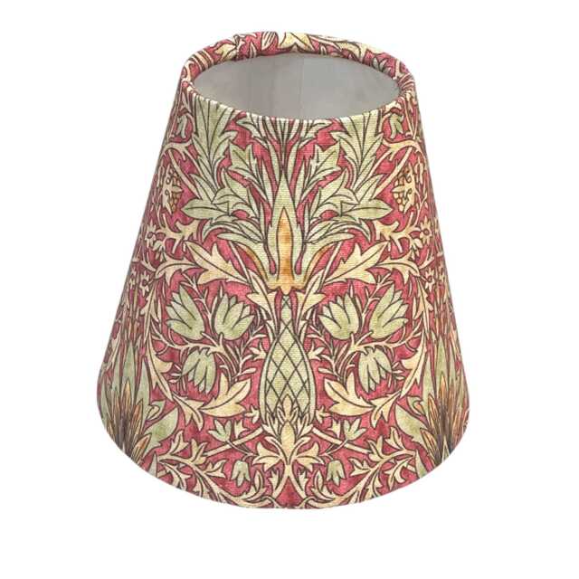 William Morris Snakehead Lampshade, Candle Clip Chandelier Handmade Fabric Lampshade Uk, On Light Shade - image 1