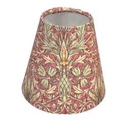 William Morris Snakehead Lampshade, Candle Clip Chandelier Handmade Fabric Lampshade Uk, On Light Shade - thumbnail 1