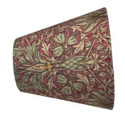 William Morris Snakehead Lampshade, Candle Clip Chandelier Handmade Fabric Lampshade Uk, On Light Shade - thumbnail 2