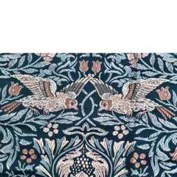 William Morris, Birds Tapestry, Webbs Blue, Blue & Red Woven Wool Cotton Oblong Cushion Cover, Throw Pillow Home Decor 12 X 20 - thumbnail 1