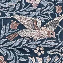 William Morris, Birds Tapestry, Webbs Blue, Blue & Red Woven Wool Cotton Oblong Cushion Cover, Throw Pillow Home Decor 12 X 20 - thumbnail 2