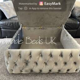 Handmade Chesterfield Coffee Table , Storage Box Storage Ottoman Puffy With Storgae - thumbnail 3