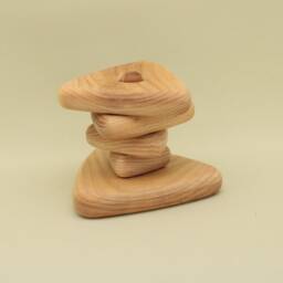 Handmade Wooden Stacking Pyramid Montessori Educational Toy - thumbnail 4