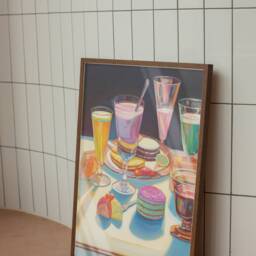 Wayne Thiebaud Cocktail Party Art Print, Pop Scene Poster, Mid-Century Wall Decor, Museum Quality Reproduction Print - thumbnail 3