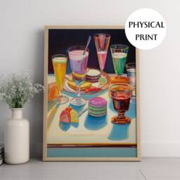 Wayne Thiebaud Cocktail Party Art Print, Pop Scene Poster, Mid-Century Wall Decor, Museum Quality Reproduction Print - thumbnail 2