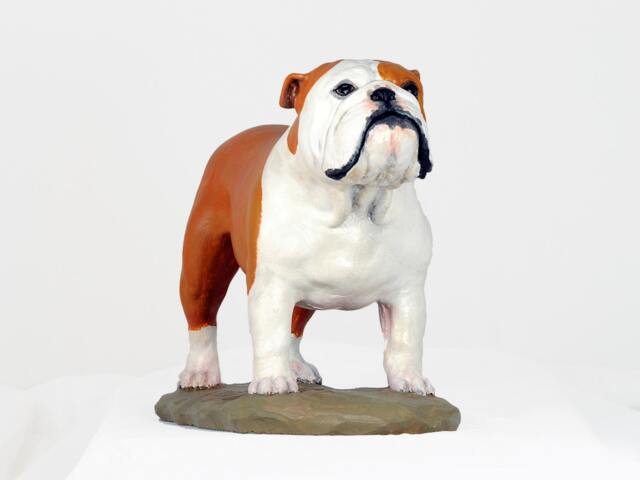 English Bulldog, Dog Base Statue, Painted, Limited Edition, Make Your Own Artdog - image 1